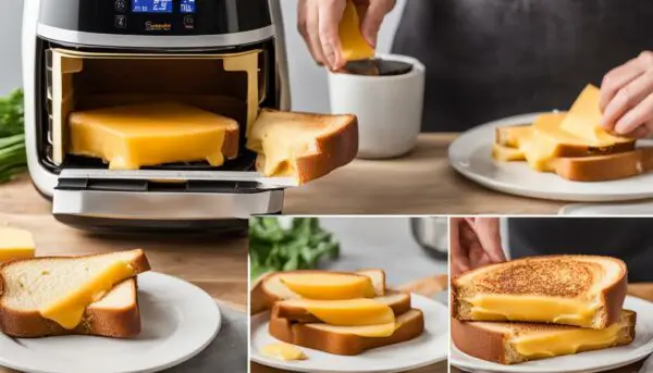 steps to make air fryer grilled cheese